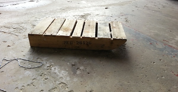 recycled wood pallet sled