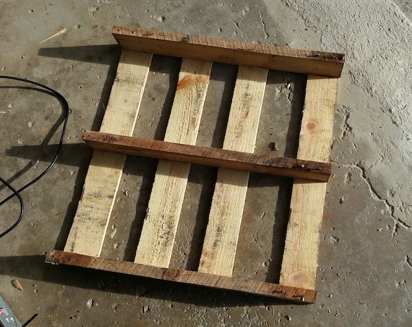 recycled wood pallet sled