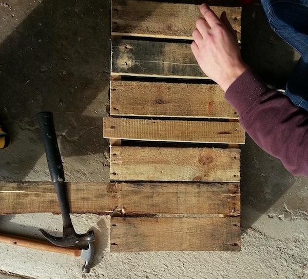 recycled wood pallet sled