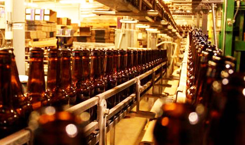 Anheuser-Busch bottling assembly line